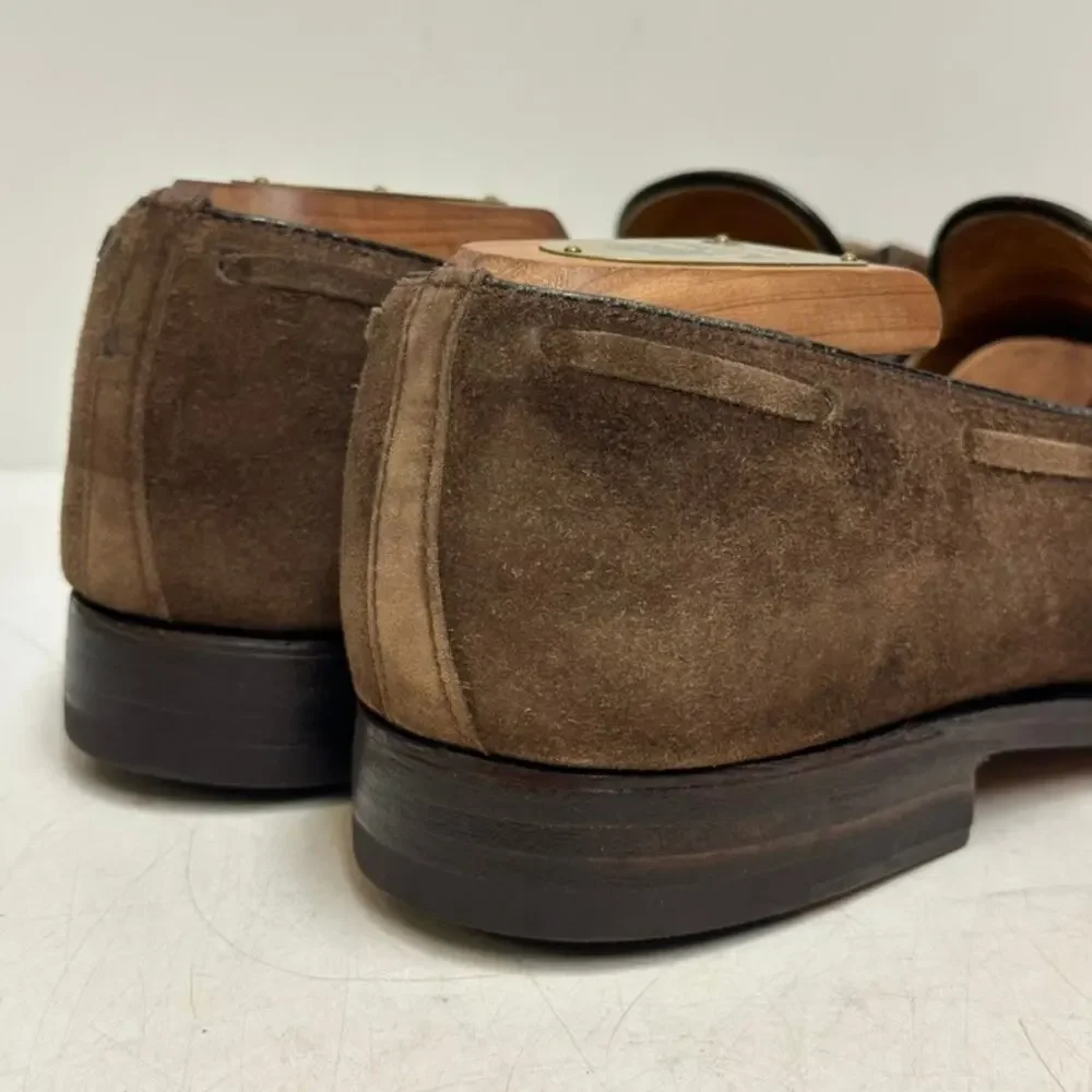 FULLY RESOLED Alden 6534 Mocha Suede Tassel Loafer VTG Made in USA 9 AA/B